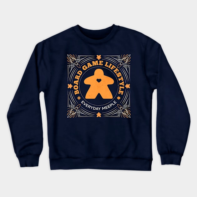 Board Game Lifestyle - Pinstripes Crewneck Sweatshirt by east coast meeple